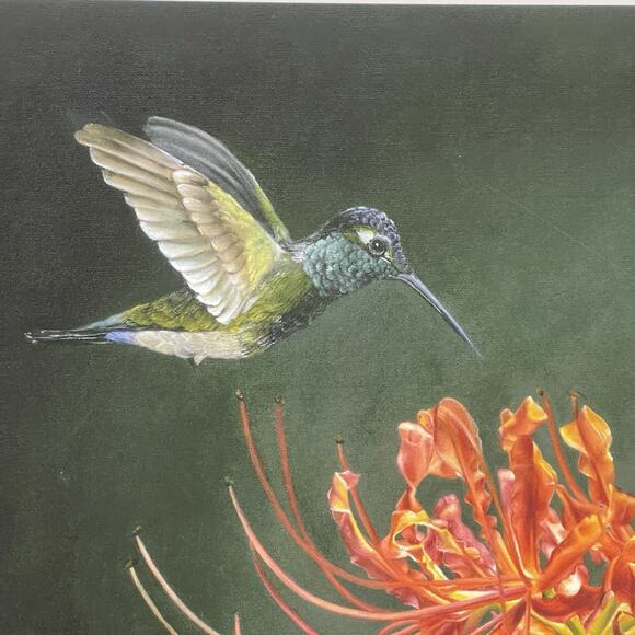 Hummingbirds‎ Delight Giclee Matted Art Print Signed Kathleen Kirch 7/150 Beauty - Picture 5 of 9